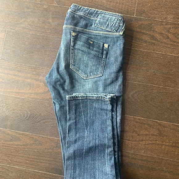 Dark denim boot cut Mango jeans with low waist size 6 - Picture 5 of 7
